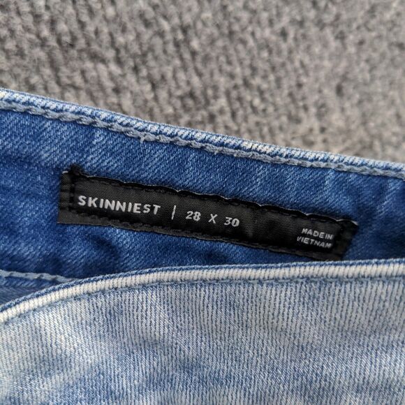 Pacsun Women's Active Stretch Skinniest Cut Off Jean Shorts Blue Size 28 - Picture 12 of 13